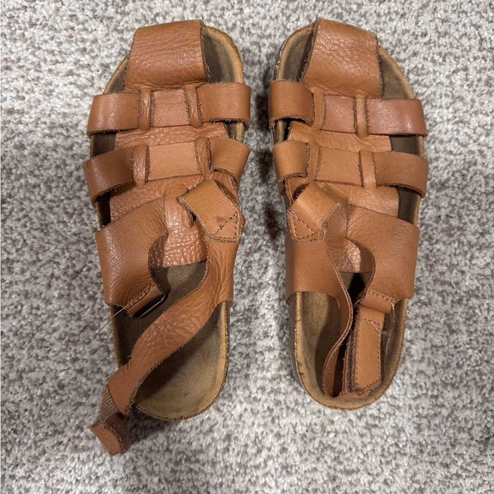 Zara Brown leather Kids Sandals